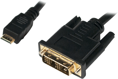 foto van mini HDMI <> DVI-D - 2m kabel