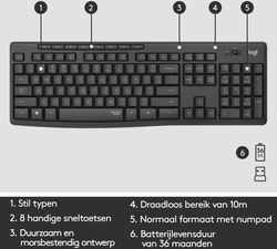 foto 9 LOGITECH afbeelding 920-009800 RANDAPPARATUUR > INVOER APPARATEN > TOETSENBORDEN > SET DRAADLOOS
