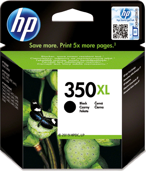 foto van HP 350XL intcartridge origineel